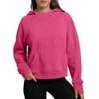 TKLPEHG Women Sweatshirts Hooded Sweatshirt with Pockets Long Sleeve Classic Solid Color Lightweight Fashion Casual Loose Pullover (Hot Pink,XXL)