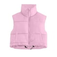 thumbnail image 1 of TKLPEHG Women's Slim Sleeveless Puffer Vest Winter Coats Lightweight Zip Up Padded Puffer Coat Waistcoat Outwear (Pink,M), 1 of 8