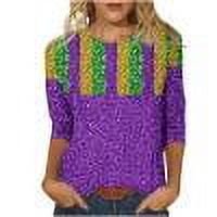 TKLPEHG Womens 3/4 Sleeve Tunic Tops Crew Neck Tunic Tshirt Loose Classic Color Block Patchwork 3/4 Sleeve Casual Lightweight Fashion Blouses (Multicolor,S)