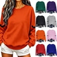 thumbnail image 1 of TKLPEHG Womens Halloween Sweatshirt Fashion Halloween Graphic Long Sleeve Crewneck Loose Fit Fall Clothes Casual Comfy Pullover (Pink,L), 1 of 5