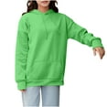 thumbnail image 1 of TKLPEHG Womens Hoodies Oversized Y2k Sweatshirts Casual Solid Color Comfy Long Sleeve Hooded Sweatshirts with Pockets (Green,M), 1 of 7