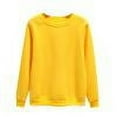 thumbnail image 1 of TKLPEHG Womens Long Sleeve Tops Crew Neck Pullover Tops Casual Fashion Classic Solid Color Lightweight Loose Pullover (Yellow,XXXXL), 1 of 5