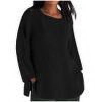 TKLPEHG Womens Tops Dressy Crew Neck Basic Tops Long Sleeve Classic Solid Color Lightweight Fashion Loose Casual Comfy Blouses (Black,M)