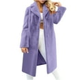 thumbnail image 1 of TKLPEHG Womens Winter Coats Warm Fleece Long Coat Open Front Long Cardigan Jacket Casual Long Sleeve Thickened Outerwear Overcoat (Purple,L), 1 of 6