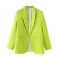 thumbnail image 1 of TKLPEHG Work Blazer for Women 2025 Spring Fall Business Casual Cardigan Blazers Shawl Collar Slim Long Sleeve Suit Jacket (Green,L), 1 of 5