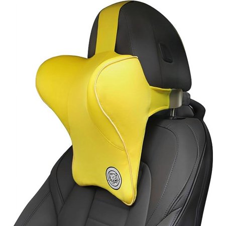 TKLoop Car Neck Support Pillow for Neck Pain Relief When Driving (Yellow)