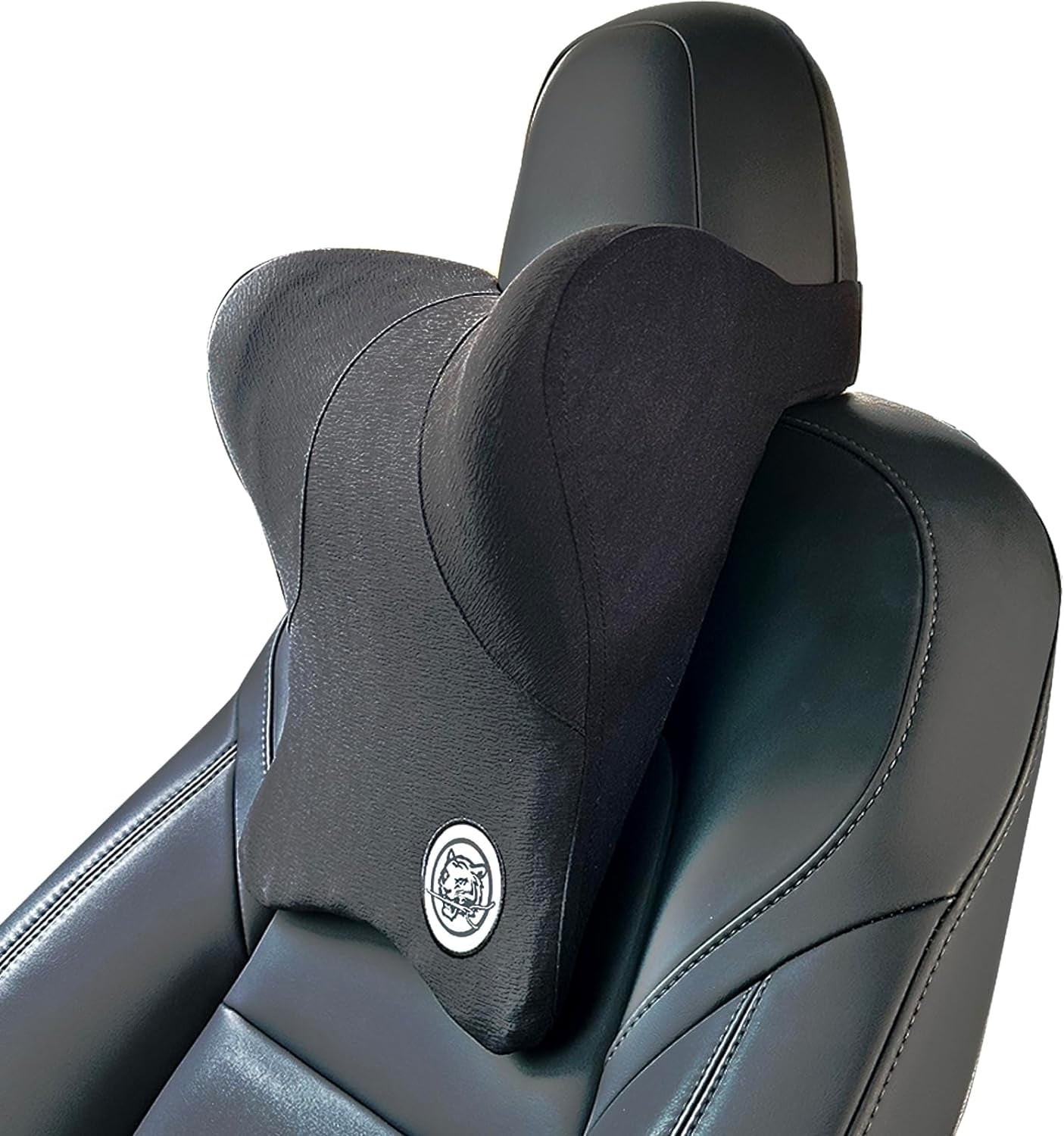 Kaufe Sitz Kopfstütze Reise Rest Neck Kissen PU Leder Hals Kissen Memory  Foam Kissen Für Tesla Modell 3/Y/X/S Auto