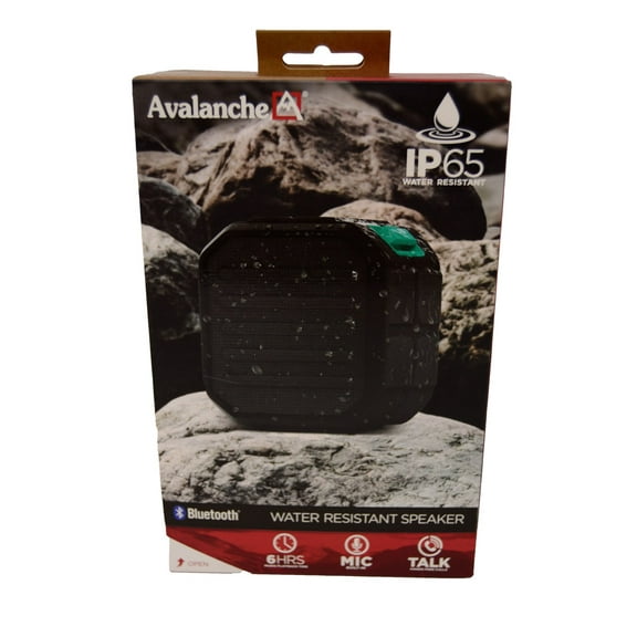TKO Avalanche Unisex Water-Resistant Portable Mini Speaker System, Black, OS