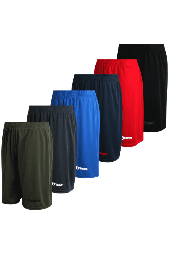 Boys' 6-Pack Mesh Active Athletic Performance Dry Fit Basketball Shorts (8-16)