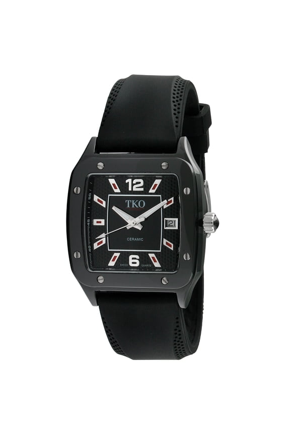 ORLOGI Women's Genuine Ceramic Quartz Wrist Watch with Date Windows Rubber Strap Band