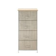 thumbnail image 1 of TKOOFN 4 Tier 4 Storage Tower Drawer Dresser Organizer, Wood Top Steel Frame, Beige, 1 of 7