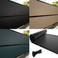 thumbnail image 1 of TKOOFN 5' x 50' Black Privacy Fence Screen with Mesh Fabric Windscreen Shade Cover Garden Net, 1 of 10
