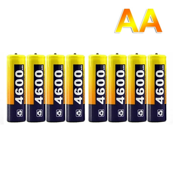 TKOOFN 8-Pack AA Battery 4600mAh Ni-MH Rechargeable Batteries 1.2V Double A Battery