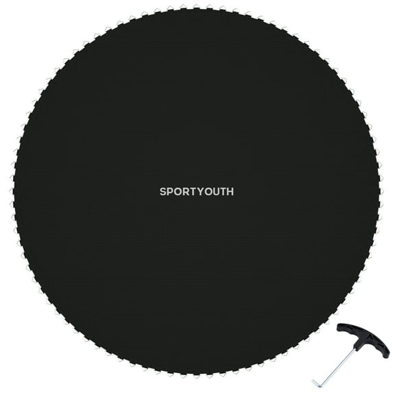 TKOOFN Jumping Mat Fits 14ft Round Trampoline Frame with 72 V-Rings, Using 6.5" springs- Mat Only