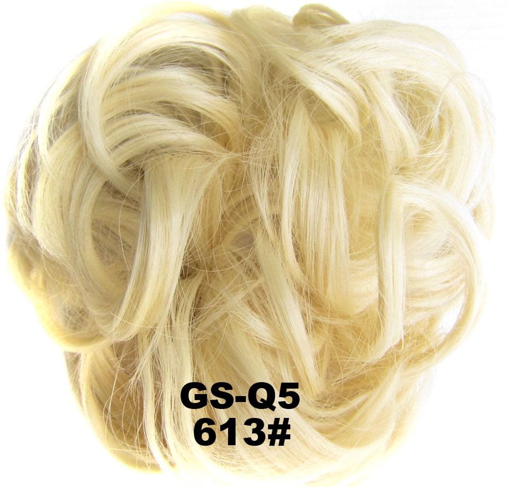 TKOOFN Natural Curly Messy Bun Hair Piece Scrunchies Updo Cover Hair