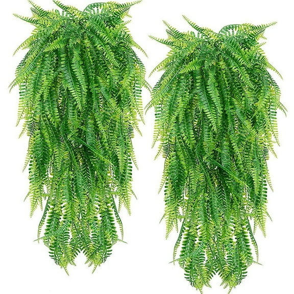 TKSE 2Pcs Green Leaves - Decor Natural Shape Color Lifelike Artificial Green Leaves for Home Courtyard