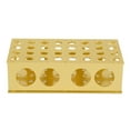 TKSE Aluminum Tube Rack, Test Tube Holder, Golden Aluminum Test Tube