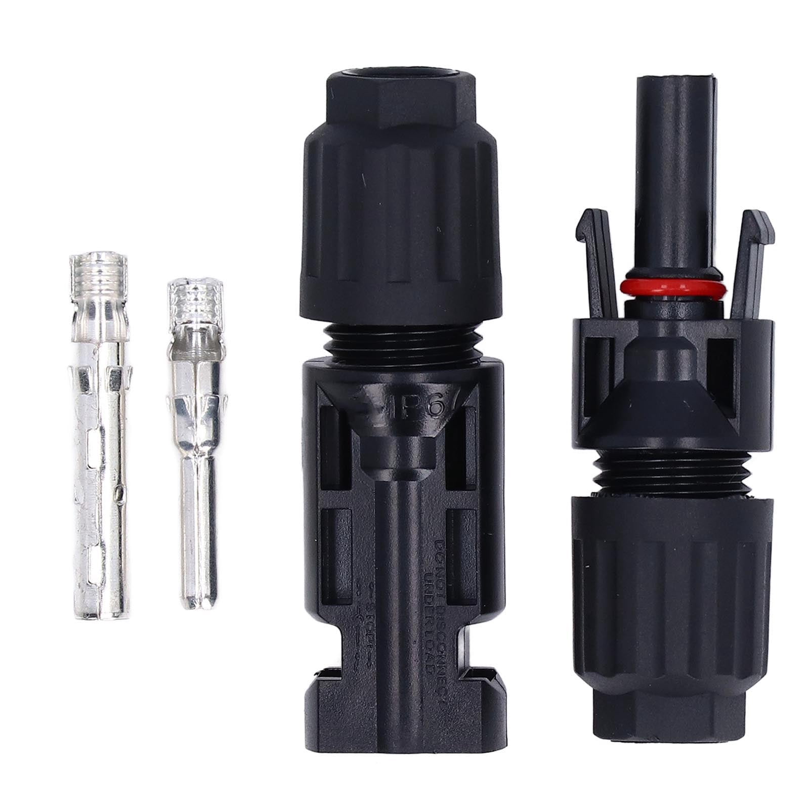 TKSE Conector Solar, 5 Juegos Conector Solar Macho Hembra IP67 Conector de Cable de Panel fotovoltaico Impermeable Alto Voltaje 30A 1000V Enchufe y Enchufe Solar