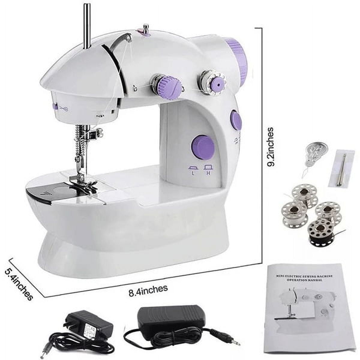 TKSE Mini Automatic Dual Speed Double Thread Electric Pedal Sewing 