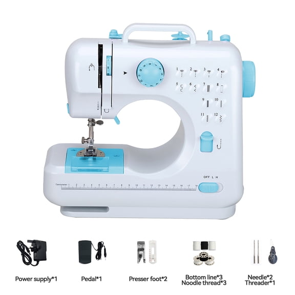 TKSE Mini Automatic Dual Speed Double Thread Stitching Electric Pedal Sewing Machine
