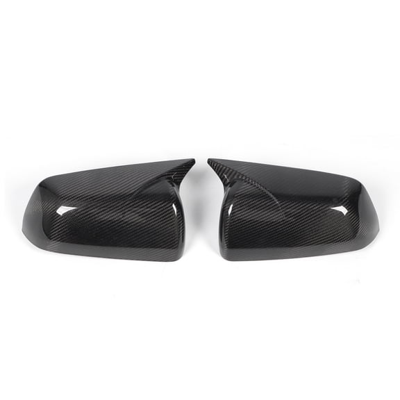 TKSE Rearview Mirror Cover, 1 Pair Rearview Mirror Covers Carbon Fiber Left Right Side Door Wing Mirror Cap Replacement for Mitsubishi Lancer EX EVO