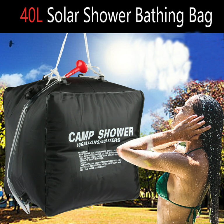TKSE Solar Shower Bag Portable Shower for Camping Heating Camping Shower  Bag 40L Foldable Hot Water for Camping Beach Swimming Outdoor Traveling