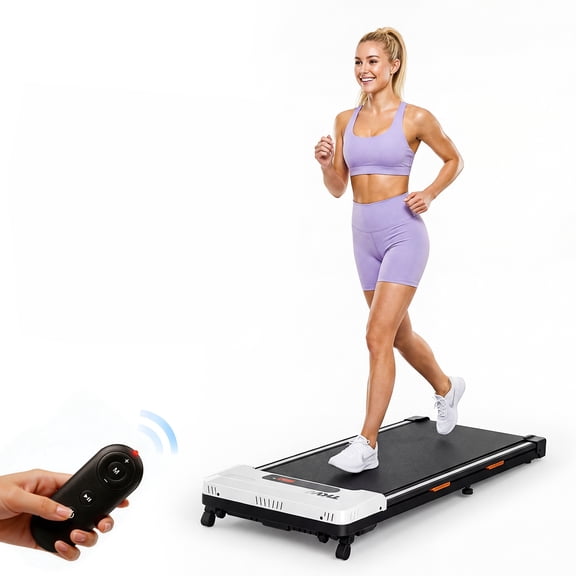 TKW Under Desk Walking Pad Treadmill, Portable Compact walk pad for Apartment, Office & Small Space Fitness, 200 lbs Capacity walkingpad treadmill, Walking Pad, Black