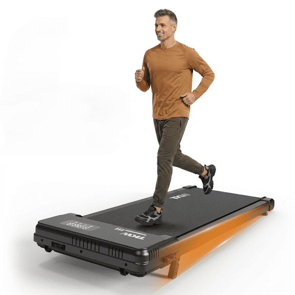 TKW Treadmill, Low-Noise Motor Walking Pad, 200 lbs Weight Capacity, Remote Control & Wheels for Easy mobility, Dual Shock-Absorption System，Compact Walking Pad for Home & Office Use