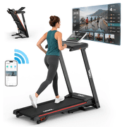 Walking Pad Treadmill with Incline, Foldable with Handle & Desk, LED Display, Multi-Mode App, Shock Absorption, 200 lbs
