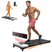 TKW Portable Walking Pad | 2.5HP Under Desk Treadmill | 200 lbs Capacity Incline Folding Running Machine with Remote, Black