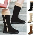 thumbnail image 1 of TKYCMSUAKI Boots for Women,Women's Winter Snow Knee High Boots Fully Fur Lined Zipper Up Winter Booties Low Heel Walking Hiking Tennis Comfort Warm Shoes, 1 of 8
