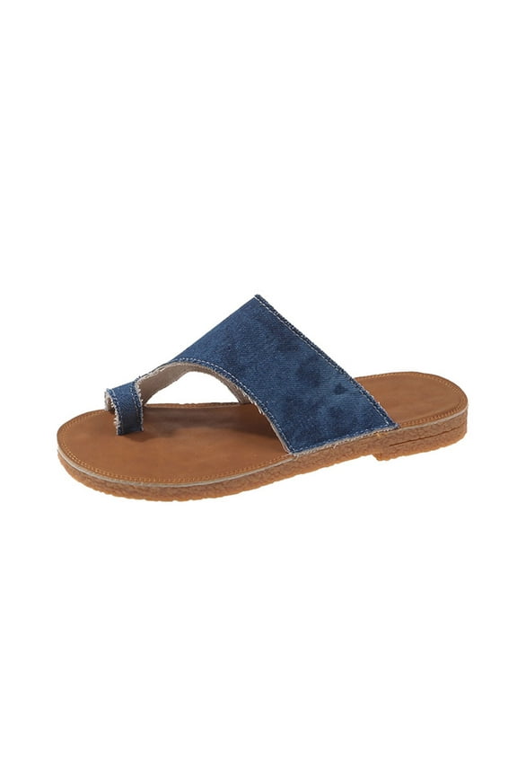 Bunion Sandals For Women Dressy, Comfort Bunion Corrector Flat Shoes,Flat Sandals for Women, Comfortable Orthopedic Toe Ring Slides Flip Flops