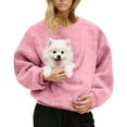 thumbnail image 1 of TKYCMSUAKI Cat Dog Pouch Hoodie for Women Fleece Pet Carrier Kangaroo Pouch Sweatshirts With Large Pocket Sharpa Warm Pullover Shirt, 1 of 5