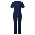 thumbnail image 1 of TKYCMSUAKI Plus Size Scrubs Sets for Women 2024 Summer Short Sleeve Tops Jogger Sets Stretchy Nursing Working Uniform Set, 1 of 5