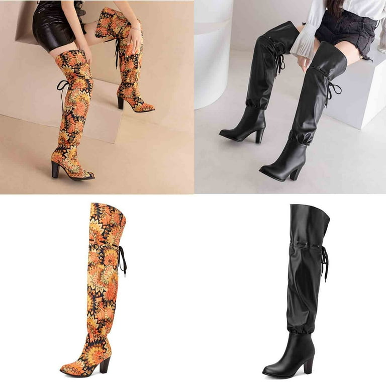 TKYCMSUAKI High Heel Boots,Long Boot for Womens Over The Knee