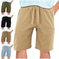 thumbnail image 1 of TKYCMSUAKI Mens Big and Tall Workout Shorts Elastic Waisted Drawstring Quick Dry Short Summer Loose Fit Solid Color Athletic Shorts with Pockets, 1 of 7