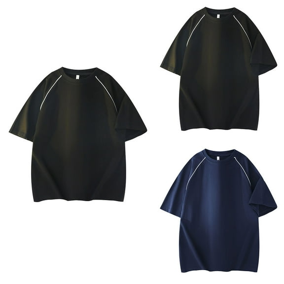 TKYCMSUAKI Summer T-Shirts for Men Washed Gradient Short Sleeve T Shirts Loose Fit Round Neck Tops Casual Outdoor Party Tee