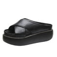thumbnail image 1 of TKYCMSUAKI Platform Slide Sandal for Womens Slip On Platform Sandals Comfortable Open Toe Flatform Chunky Sandals, 1 of 4
