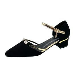 Pimfylm Platform Heels For Women Womens High Heels Bow Tie Back Stiletto Ankle Strap Wedding Dress Pumps Shoes Gold 8.5 Walmart