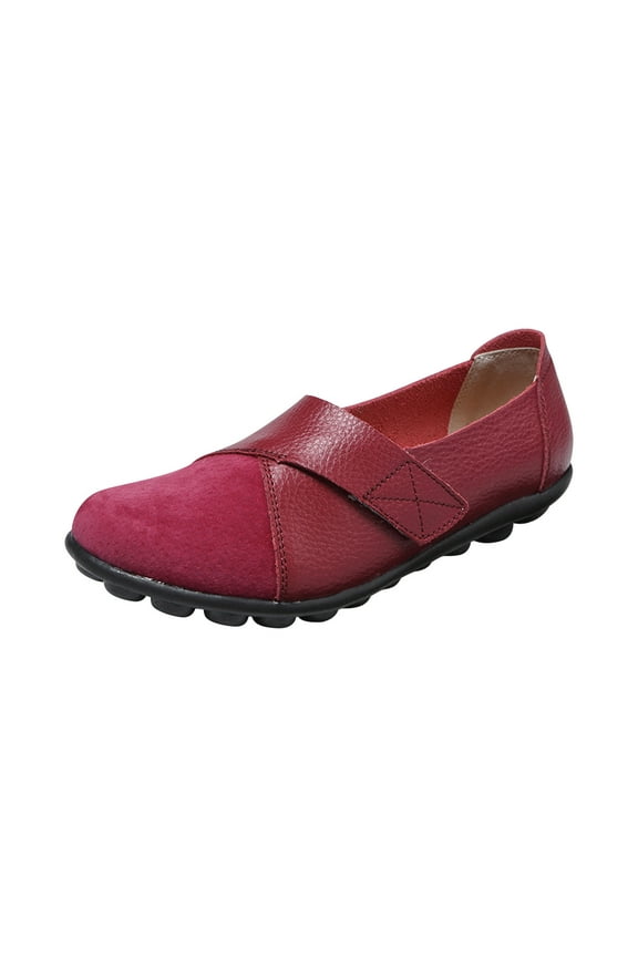 Women's Flats, Foldable Ballet Flats for Women, Comfortable PU Leather Shoes Round Toe Comfort Light Weight Slip-On Dress Shoes