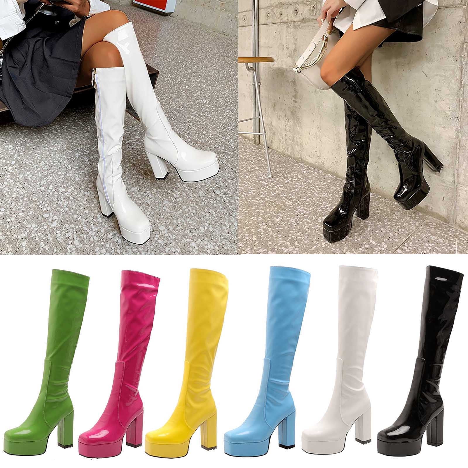 TKYCMSUAKI Women's Snow Boots,Knee High Boots for Women Gogo Boots 70s — free download