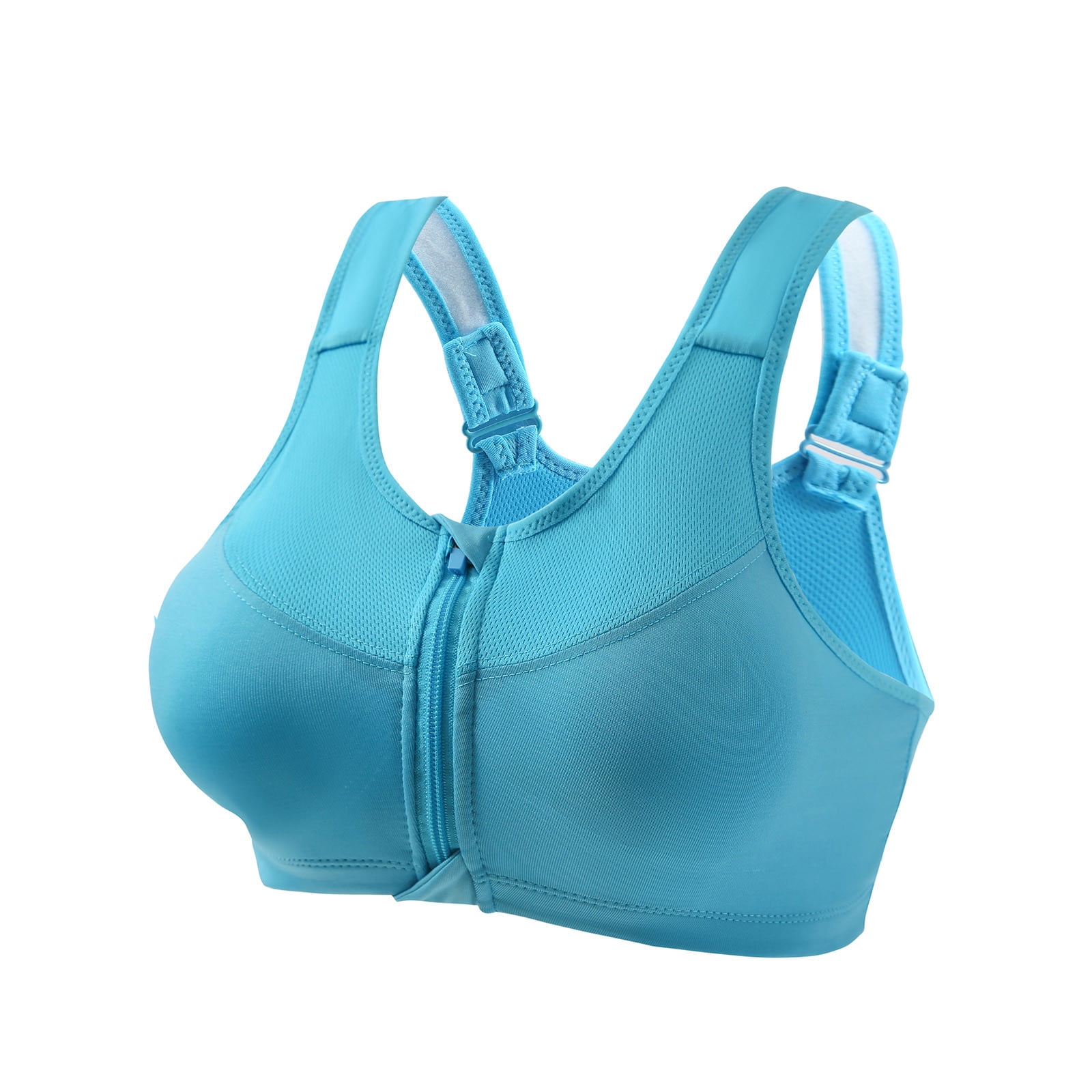 TKYCMSUAKI Women's Zip Front Sports Bra Wireless PostSurgery Bra