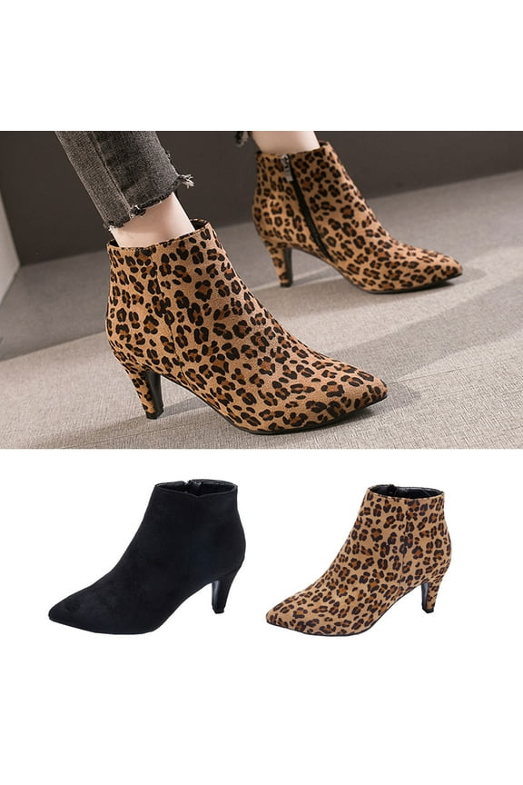 Womens Rain Boots,Women's Pointed Toe Ankle Boots Stiletto Heels Boots Zipper Short Fashion Party Dressy Ankle Booties