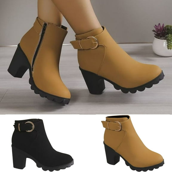 TKYCMSUAKI Womens Rain Boots,Women's Short Western Cowboy Boots Ankle Booties Mid Heel Pointed Toe Chunky Block Stacked Casual Chelsea Style Booties Elastic Panel Shoes