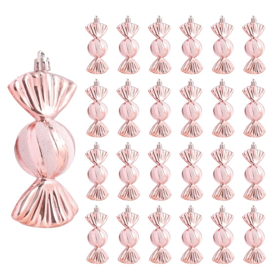 TKYGU 24pcs Christmas Ball Decorations Candy Plastic Hanging Christmas Tree Decorations Set
