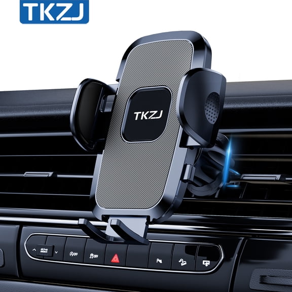 TKZJ Cell Phone Holder for Car with Hook Clip Air Vent Car Mount 360 Rotation Universal Mobile Phone Mount Black