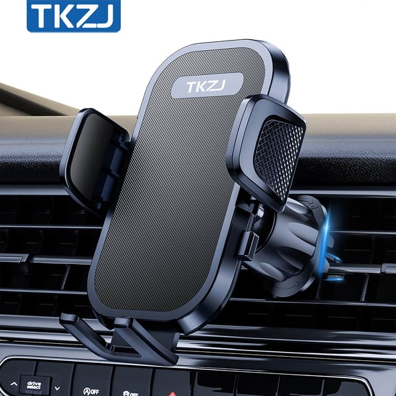 TKZJ T Cell Phone Holder for Car with Hook Clip Air Vent Car Mount 360 Rotation Universal Mobile Phone Mount Black