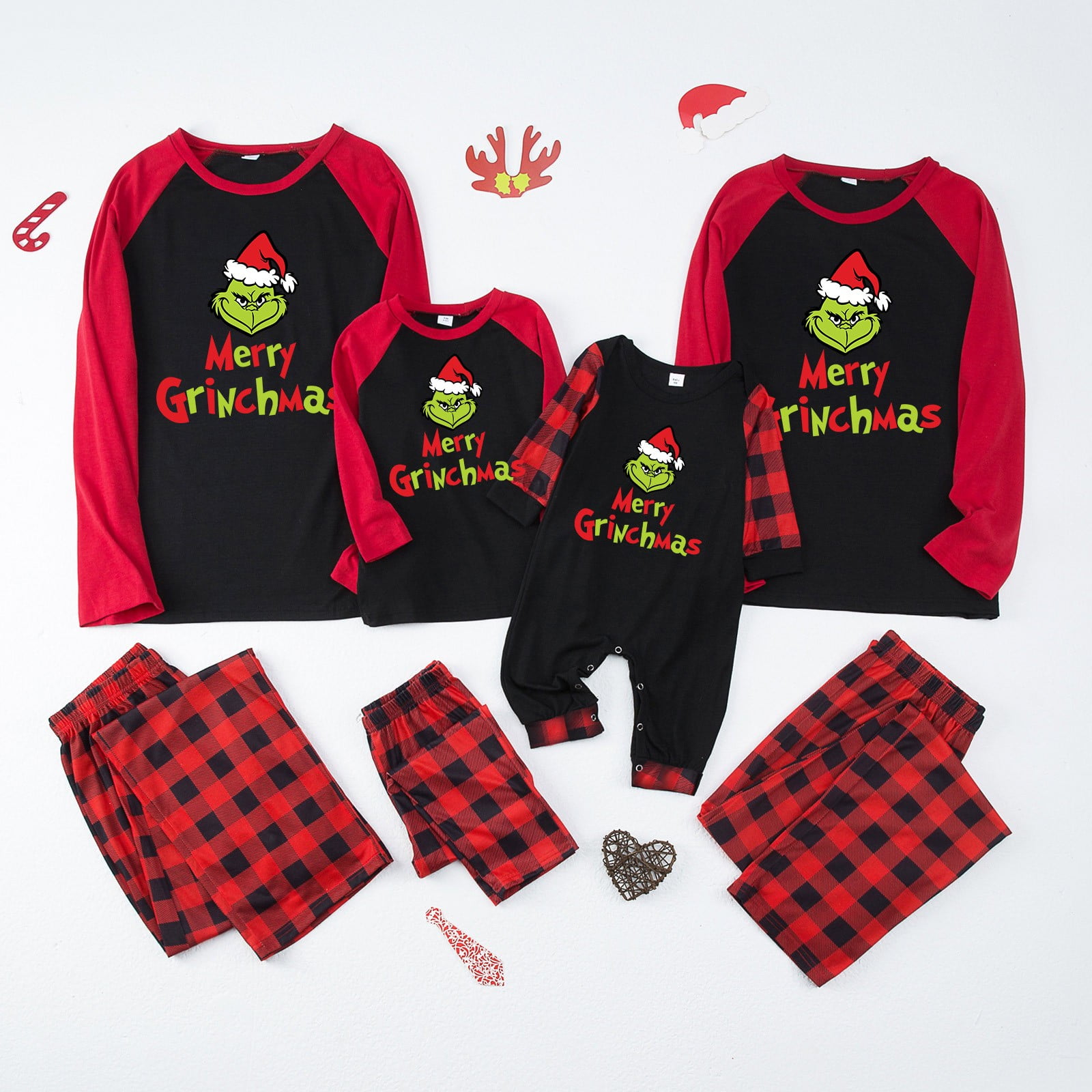TKing Fashion Christmas Family Grinch Matching Family Christmas Pajamas