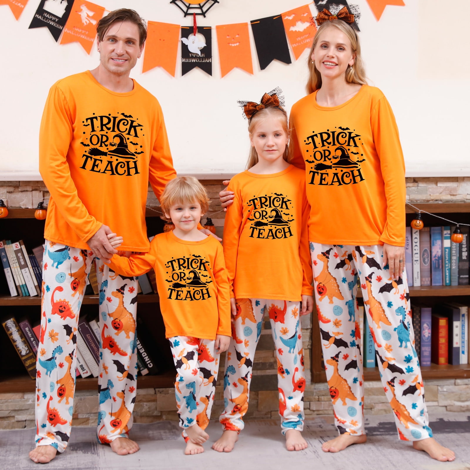 TKing Fashion Family Matching Halloween Pajamas Set, Cute Halloween