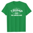thumbnail image 1 of TKing Fashion Funny Donald Trump Women's Tops, Short Sleeve Crewneck Colorblock Printed Women T-Shirts, Perfect Birthday Present for Your Lovers Green M, 1 of 3